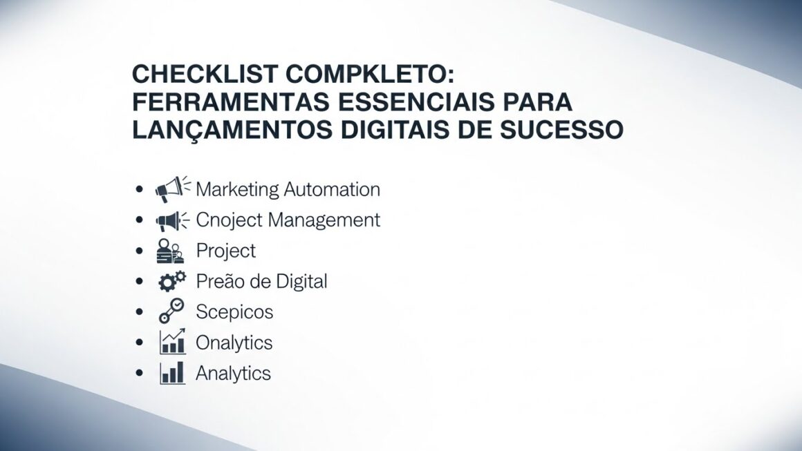 Checklist Completo: Ferramentas Essenciais para Lançamentos Digitais de Sucesso