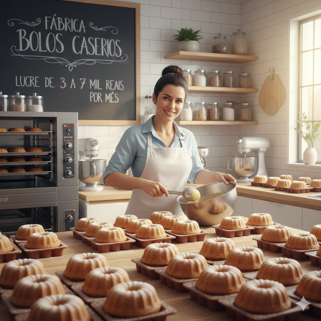Fábrica de Bolos Caseiros: Como Transformar a sua Cozinha num Negócio Lucrativo
